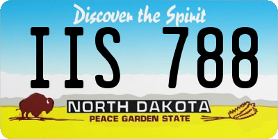 ND license plate IIS788