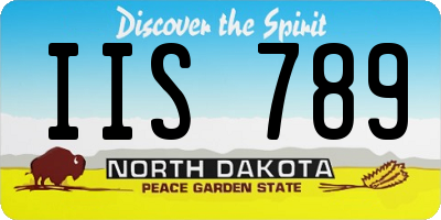 ND license plate IIS789