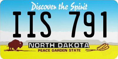 ND license plate IIS791