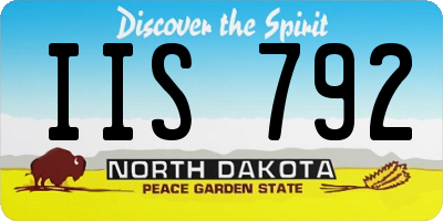 ND license plate IIS792