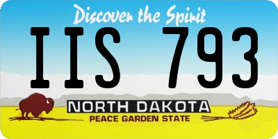 ND license plate IIS793
