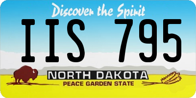 ND license plate IIS795
