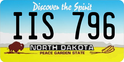 ND license plate IIS796