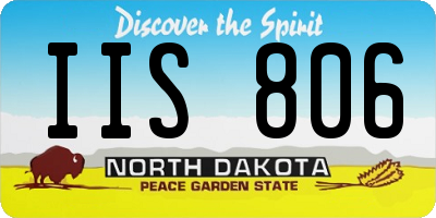 ND license plate IIS806
