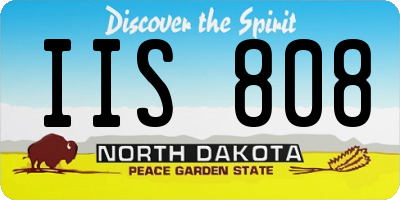 ND license plate IIS808