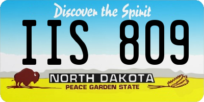 ND license plate IIS809
