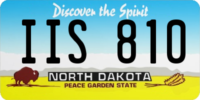 ND license plate IIS810