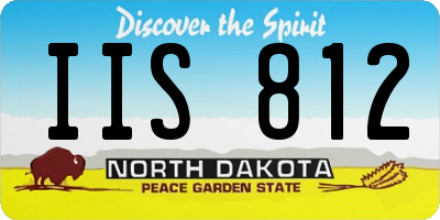 ND license plate IIS812