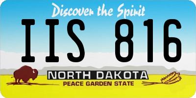 ND license plate IIS816