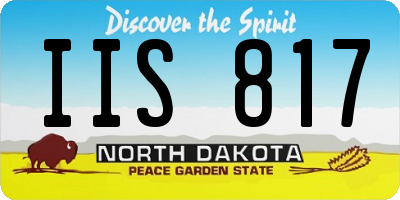 ND license plate IIS817