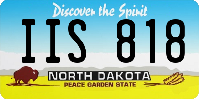 ND license plate IIS818