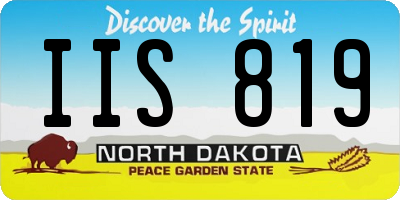 ND license plate IIS819