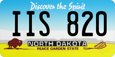 ND license plate IIS820
