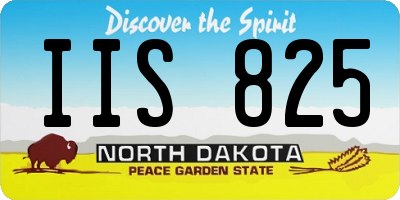 ND license plate IIS825