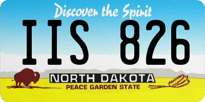 ND license plate IIS826