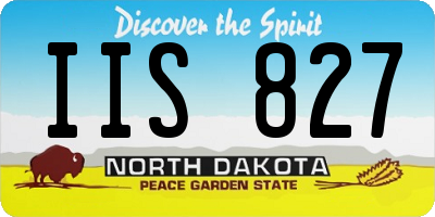 ND license plate IIS827