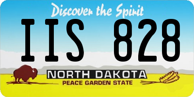 ND license plate IIS828