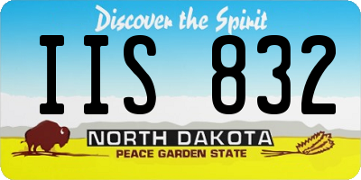 ND license plate IIS832