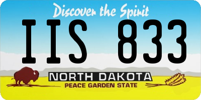 ND license plate IIS833