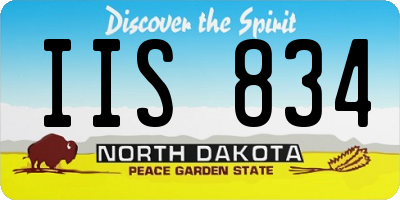 ND license plate IIS834