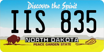 ND license plate IIS835