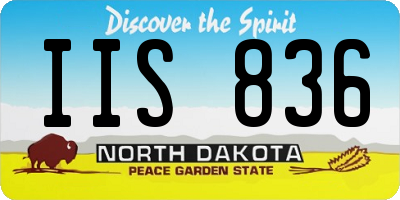 ND license plate IIS836