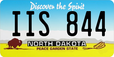 ND license plate IIS844