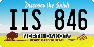 ND license plate IIS846