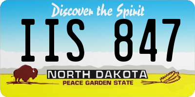 ND license plate IIS847