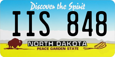 ND license plate IIS848