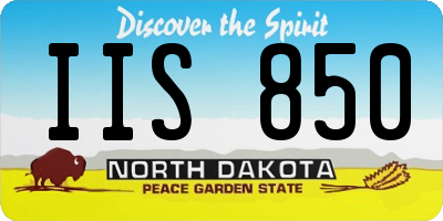 ND license plate IIS850