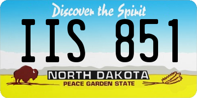 ND license plate IIS851