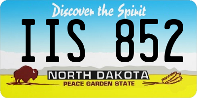 ND license plate IIS852