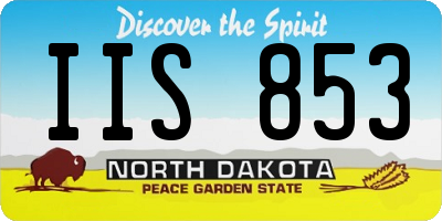 ND license plate IIS853