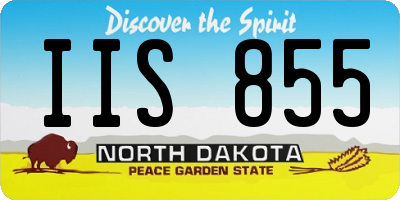 ND license plate IIS855