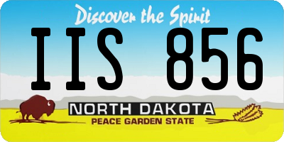 ND license plate IIS856