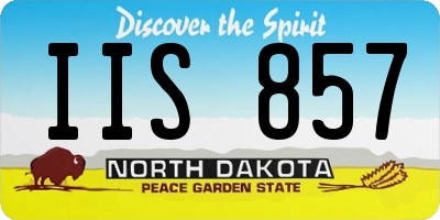 ND license plate IIS857