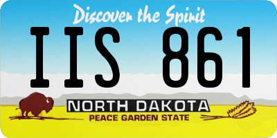 ND license plate IIS861