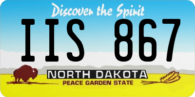 ND license plate IIS867