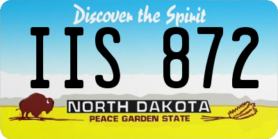 ND license plate IIS872