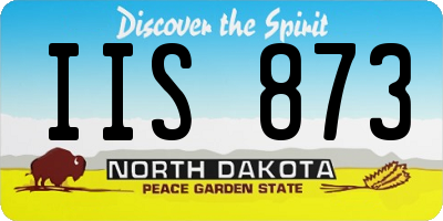 ND license plate IIS873