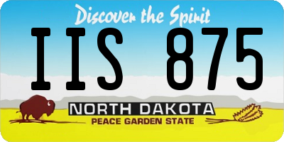 ND license plate IIS875
