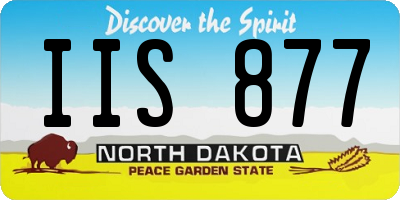 ND license plate IIS877