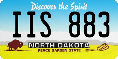 ND license plate IIS883