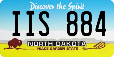 ND license plate IIS884