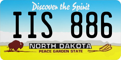 ND license plate IIS886