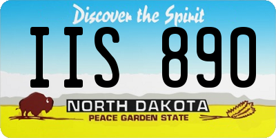 ND license plate IIS890