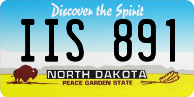 ND license plate IIS891