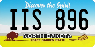ND license plate IIS896