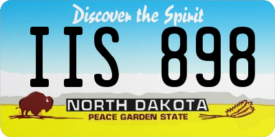 ND license plate IIS898